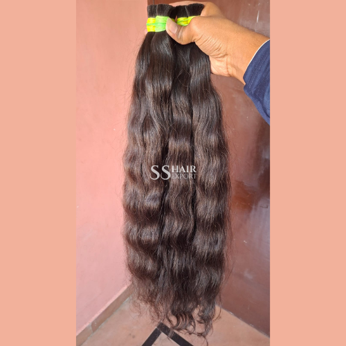 Light Brown 12-36in Bulk Hair Indian Remy Human Hair Extension Loose Weave