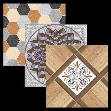 Ceramic Floor Tiles - Ceramic, 300x300/400x400/600x600 mm, Multi-Color, Digital Printed | Stain, Scratch, Chemical Resistant, Frost Resistant, R9 Slip Resistance