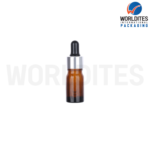 5ML Amber Glass Dropper Bottle With 18mm Sleeve And Tube