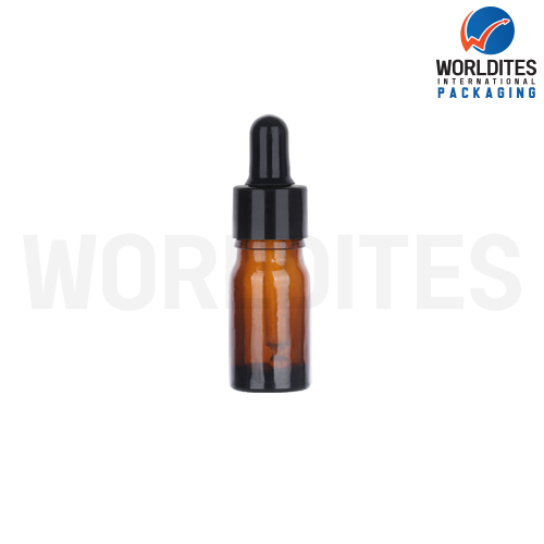 5ML Amber Glass Dropper Bottle With 18mm Sleeve And Tube