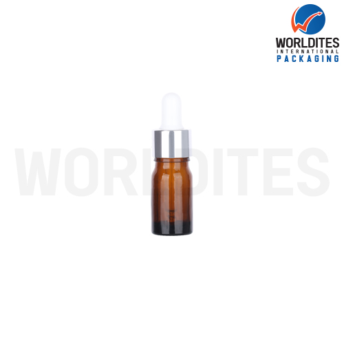 5ML Amber Glass Dropper Bottle With 18mm Sleeve And Tube