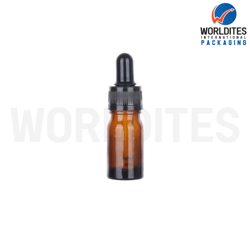 5ML Amber Glass Dropper Bottle With 18mm Sleeve And Tube