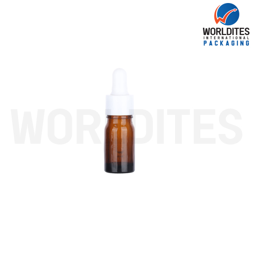 5ML Amber Glass Dropper Bottle With 18mm Sleeve And Tube