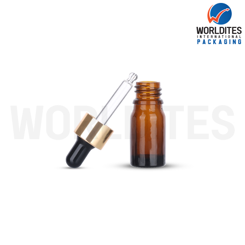 5ML Amber Glass Dropper Bottle With 18mm Sleeve And Tube