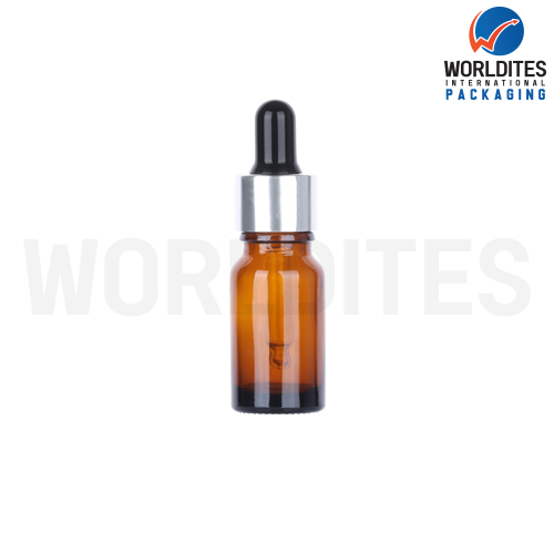 10ML Amber Glass Dropper Bottle With 18mm  Sleeve And Tube
