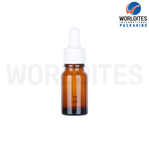 10ML Amber Glass Dropper Bottle With 18mm  Sleeve And Tube