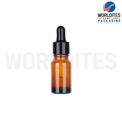10ML Amber Glass Dropper Bottle With 18mm  Sleeve And Tube