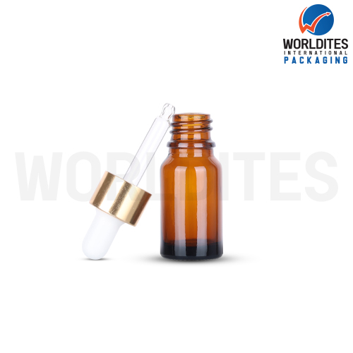 10ML Amber Glass Dropper Bottle With 18mm  Sleeve And Tube