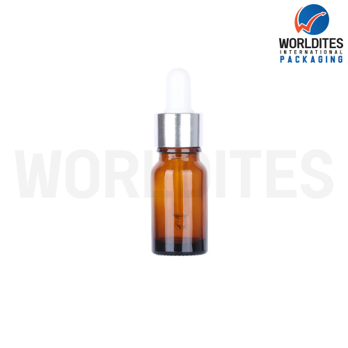 10ML Amber Glass Dropper Bottle With 18mm Sleeve And Tube