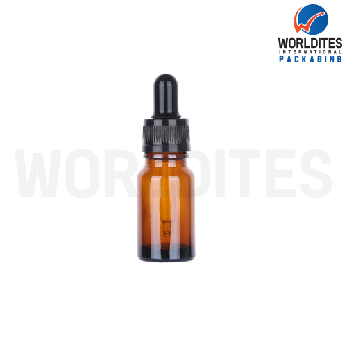 10ML Amber Glass Dropper Bottle With 18mm Sleeve And Tube