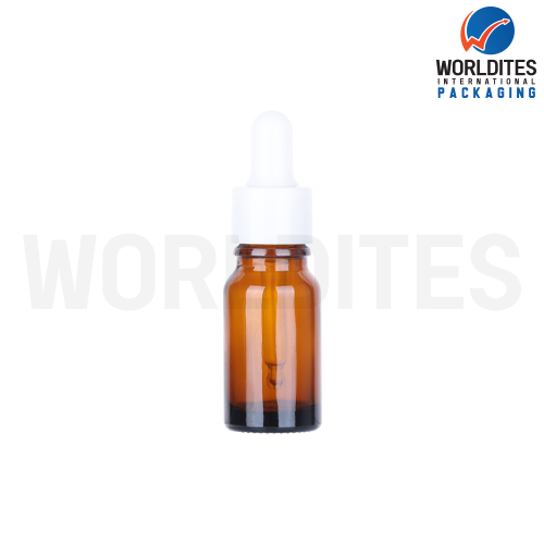 10ML Amber Glass Dropper Bottle With 18mm Sleeve And Tube