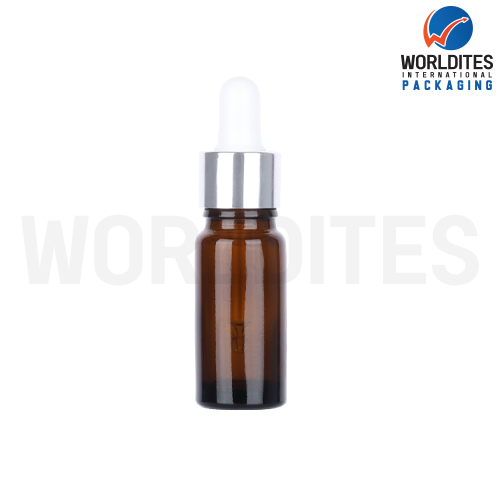 15ML Amber Glass Dropper Bottle With 18mm Sleeve And Tube