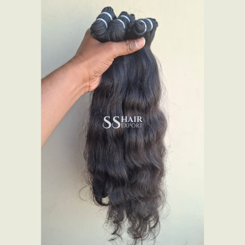 Supplier Hair Bundles Real Human Hair Weaves Sewn In Weft Extensions - Color: Natural Black And Natural Brown