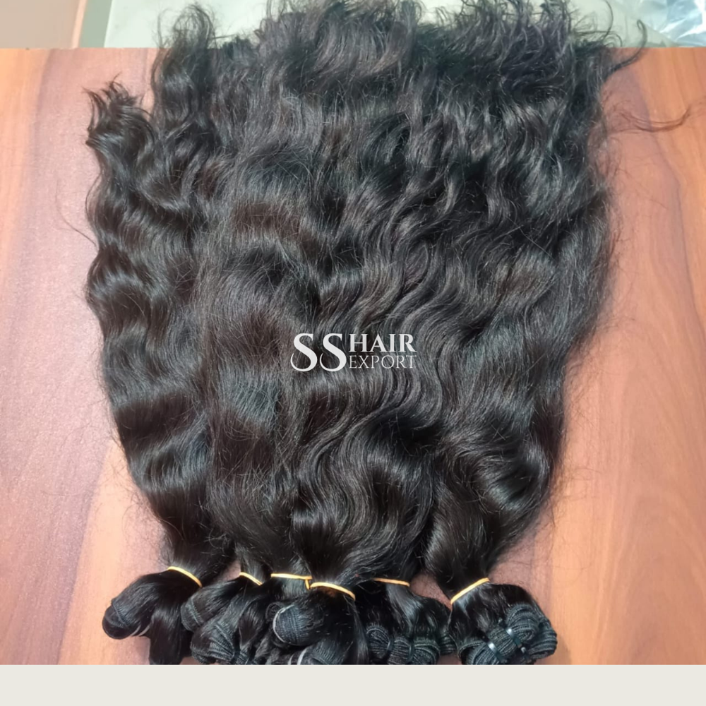 Vendor of Weft Human Hair Extensions Sewn In Weaves Bundles 20inch