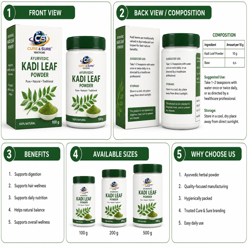 Ayurvedic Kadi Leaf Powder Third Party Manufacturing