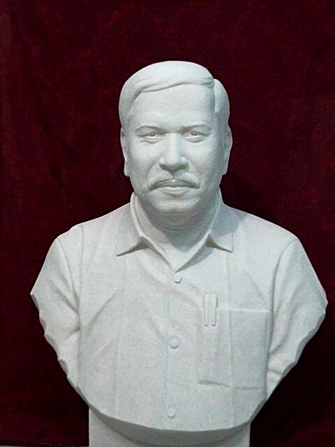 Life Size Bust Carved In White Marble Size 2.5 Ft