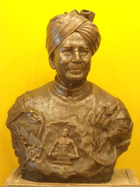Life Size Bust In Bronze Size 2.5 Ft