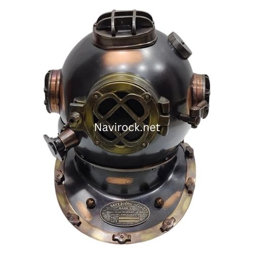 Antique Black Finish Diver Helmet  US Navy Mark V Style Solid Brass Deep Sea Diving Helmet Maritime Nautical Collectible Home & Office Decor