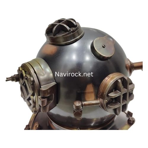 Antique Black Finish Diver Helmet  US Navy Mark V Style Solid Brass Deep Sea Diving Helmet Maritime Nautical Collectible Home & Office Decor