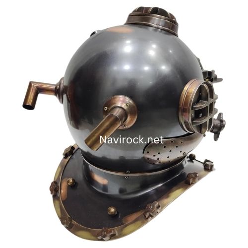 Antique Black Finish Diver Helmet  US Navy Mark V Style Solid Brass Deep Sea Diving Helmet Maritime Nautical Collectible Home & Office Decor