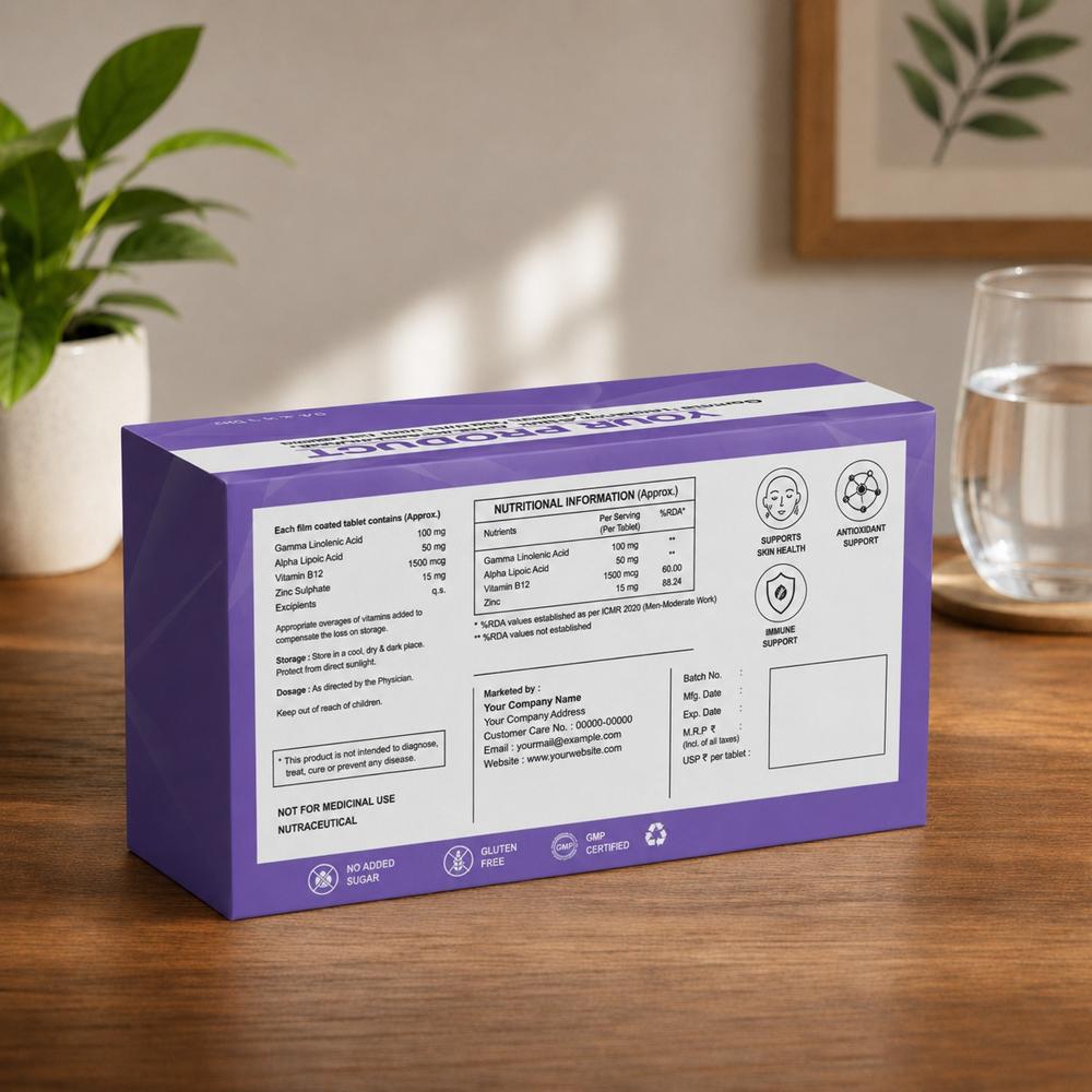 Gamma Linolenic Acid , Alpha Lipoic Acid, Vitamin B12 & Zinc Tablets
