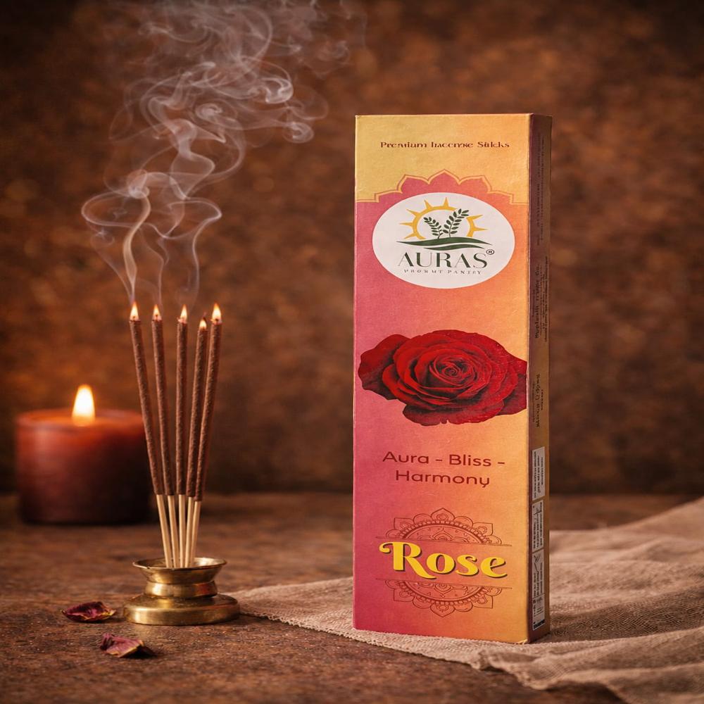 AURAS Rose Agarwood Premium Agarbatti