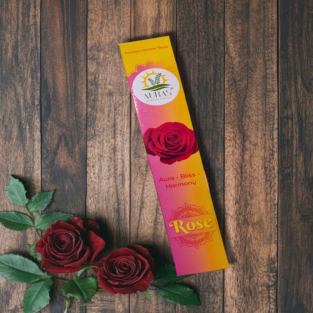 AURAS Rose Agarwood Premium Agarbatti
