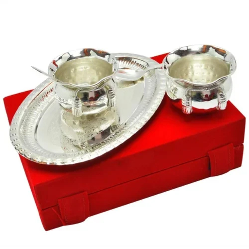 Silver Bowl With Spoon