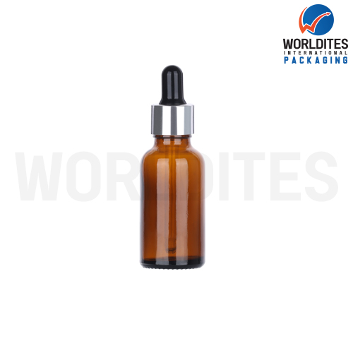 30ML Amber Glass Dropper Bottle With 18mm Sleeve And Tube