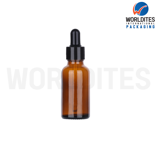 30ML Amber Glass Dropper Bottle With 18mm Sleeve And Tube