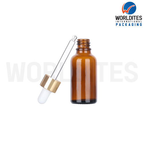 30ML Amber Glass Dropper Bottle With 18mm Sleeve And Tube