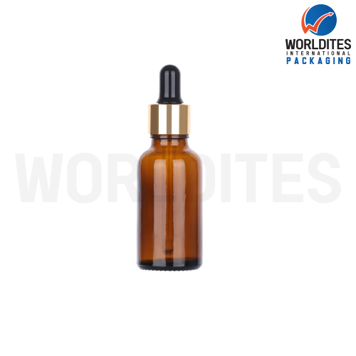 30ML Amber Glass Dropper Bottle With 18mm Sleeve And Tube