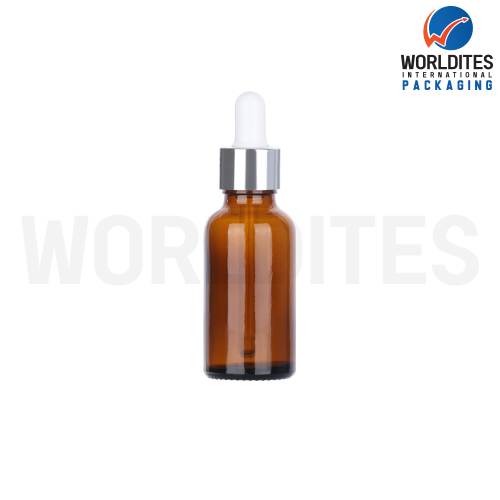 30ML Amber Glass Dropper Bottle With 18mm Sleeve And Tube