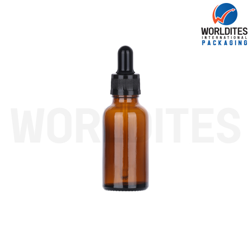 30ML Amber Glass Dropper Bottle With 18mm Sleeve And Tube