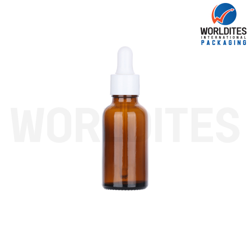 30ML Amber Glass Dropper Bottle With 18mm Sleeve And Tube