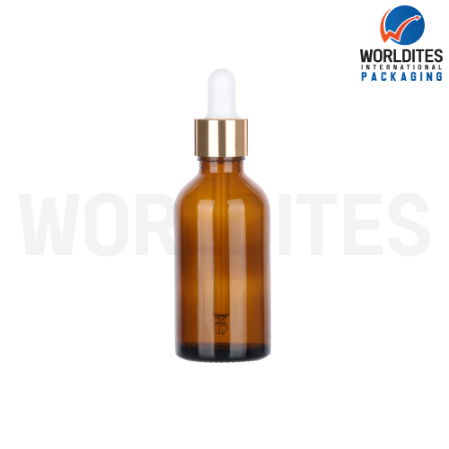 50ML Amber Glass Dropper Bottle With 18mm Sleeve And Tube