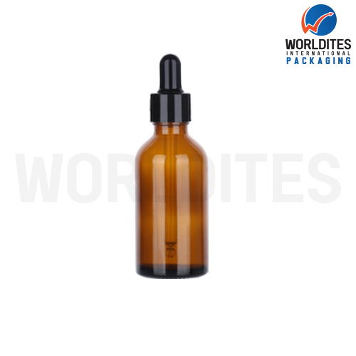 50ML Amber Glass Dropper Bottle With 18mm Sleeve And Tube