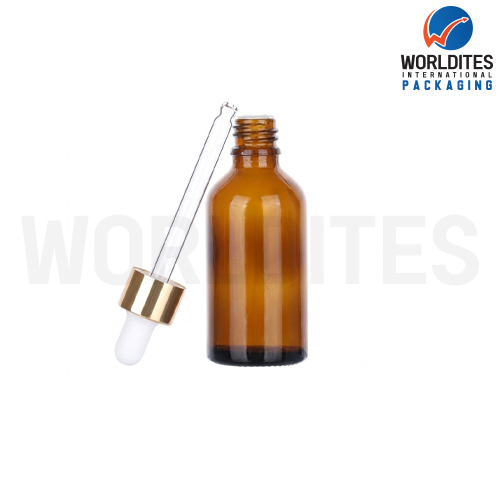 50ML Amber Glass Dropper Bottle With 18mm Sleeve And Tube