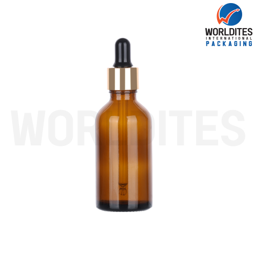 50ML Amber Glass Dropper Bottle With 18mm Sleeve And Tube
