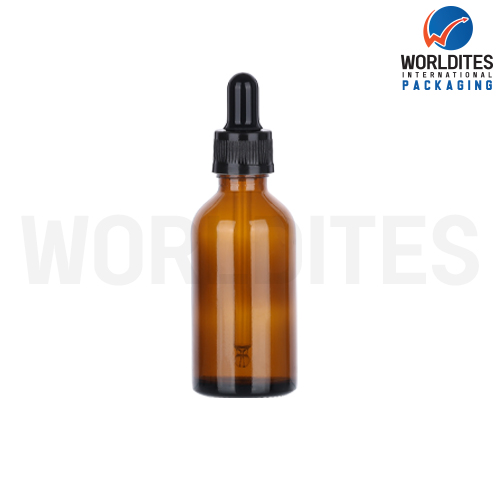50ML Amber Glass Dropper Bottle With 18mm Sleeve And Tube
