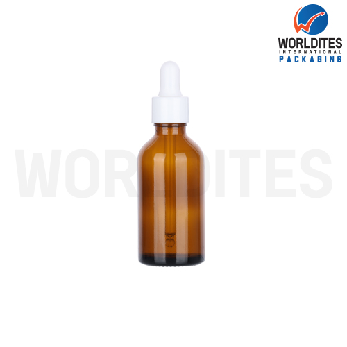 50ML Amber Glass Dropper Bottle With 18mm Sleeve And Tube