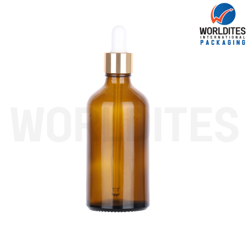 100ML Amber Glass Dropper Bottle With 18mm Sleeve And Tube