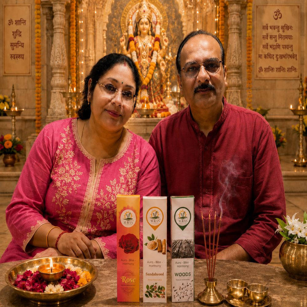 AURAS Sandalwood Agarwood Premium Agarbatti