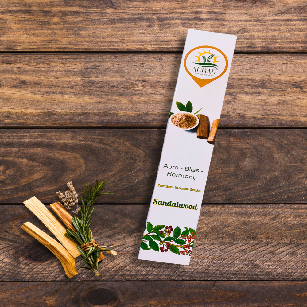 AURAS Sandalwood Agarwood Premium Agarbatti