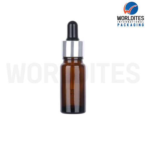 15ML Amber Glass Dropper Bottle With 18mm Sleeve And Tube