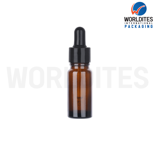 15ML Amber Glass Dropper Bottle With 18mm Sleeve And Tube