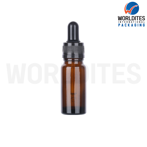 15ML Amber Glass Dropper Bottle With 18mm Sleeve And Tube