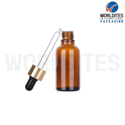 30ML Amber Glass Dropper Bottle With 18mm Sleeve And Tube