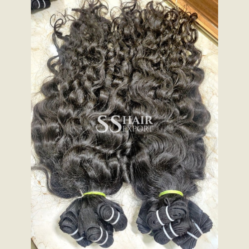 Exporter Hair Bundles Human Hair Wavy Sew In Weave Weft Hair Extensions