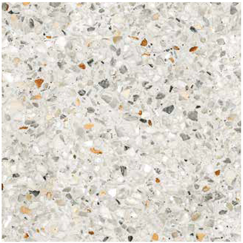 400x400 MM White Terrazzo Matte Punch Finish Exterior Vitrified Tile